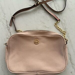Michael Kors Blush Crossbody Bag with Gold Accents